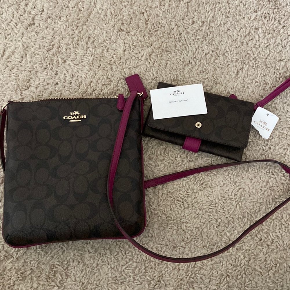 Matching Coach Crossbody and Wallet